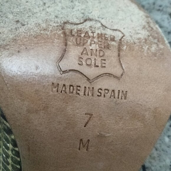 Vintage 1980's Genuine Snakeskin Pump Heel - Picture 7 of 8